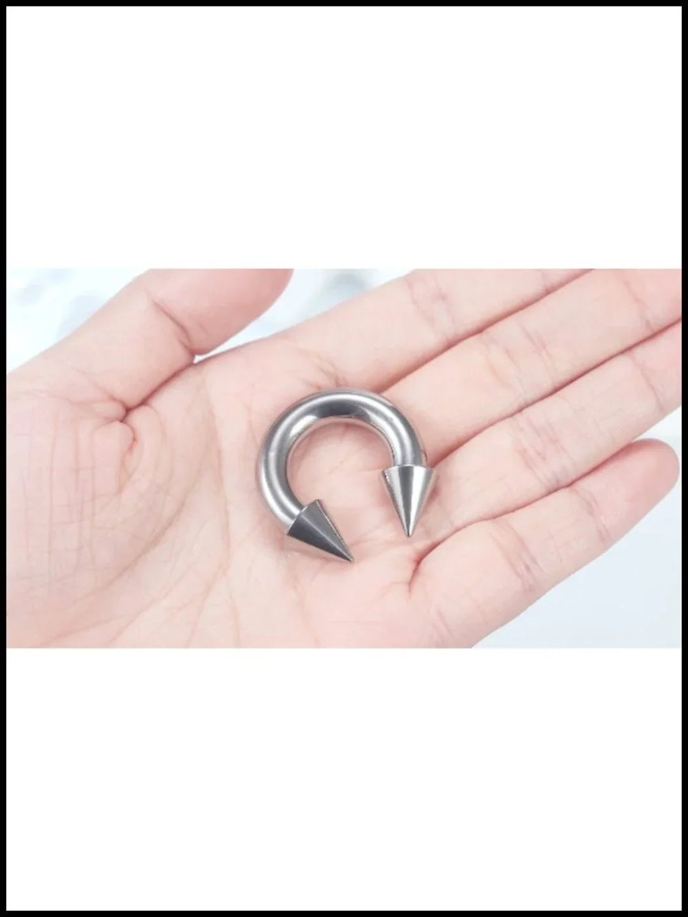 Titanium Horseshoe Septum Ring 3-Piece Internally Threaded Gauges